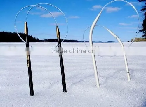 Circular aluminum knitting needles