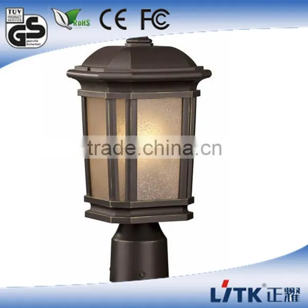 Portfolio Corrigan 14.12-in H Dark Brass Post Light photo-5