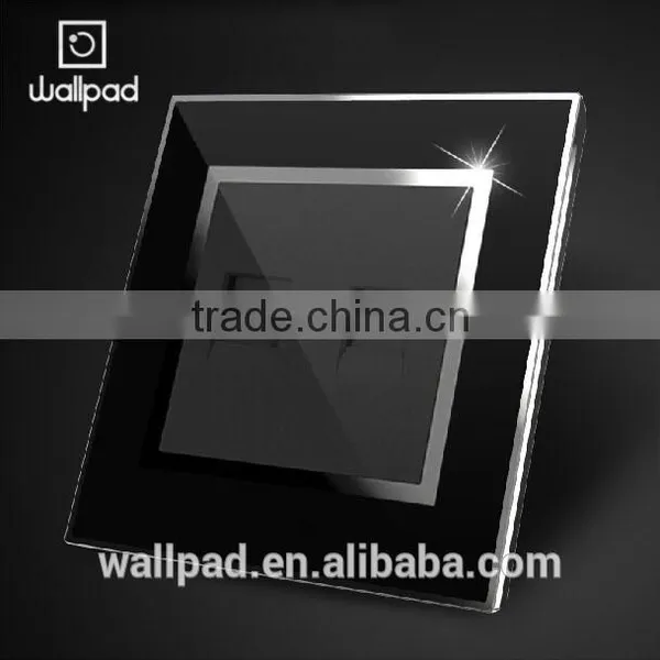 OEM Factory Wallpad Black Waterproof Acrylic Glass 110~250V EU UK RJ11 RJ45 Telephone Computer Wall Socket Modular Jack photo-5