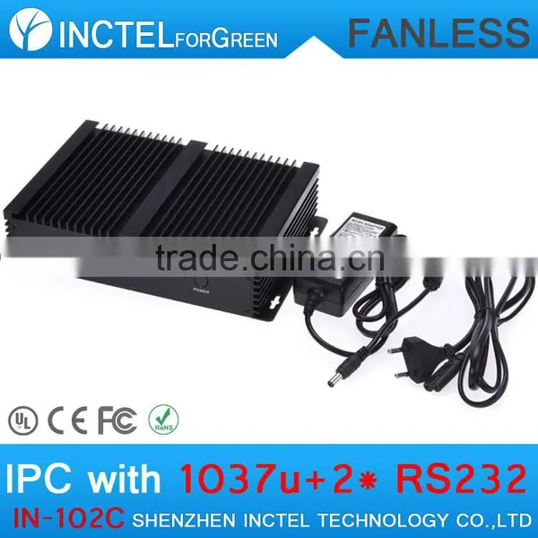 Fanless Mini Industrial PC Computer Workstation With 2 COM 4 USB 3.0 Intel Celeron 1037u Processor With 4G RAM Only photo-3