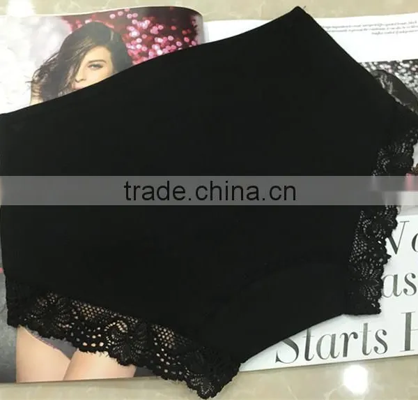 Stylish Black Design High Quality in Stock Large Size Underwear for Lady Panty photo-2