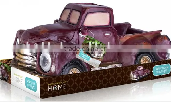 Resin Solar Vintage Pick-Up Truck Garden And Path Light photo-2