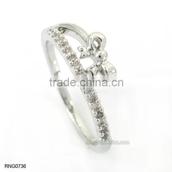 Five Anniversary Diamond Ring Antique Copper Split Rings For Women photo-6