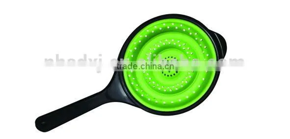 100% Food Grade Collapsible Silicone Strainer, Foldable Silicone Colander, Silicone Kitchenware, Kitchen Tools Strainers