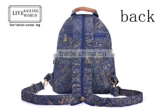 2016 New Arrival Wholesale Teenage Girls Canvas Backpack photo-3