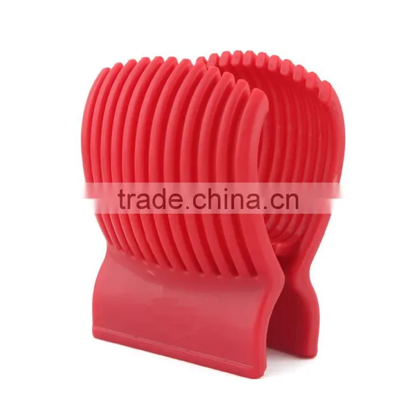 Good Quality Red Tomato Holder Slicer Guide Potato/Onion Fruit Vegetable Cutter Tools Kitchen Tools Vegetable Spiralizer photo-4