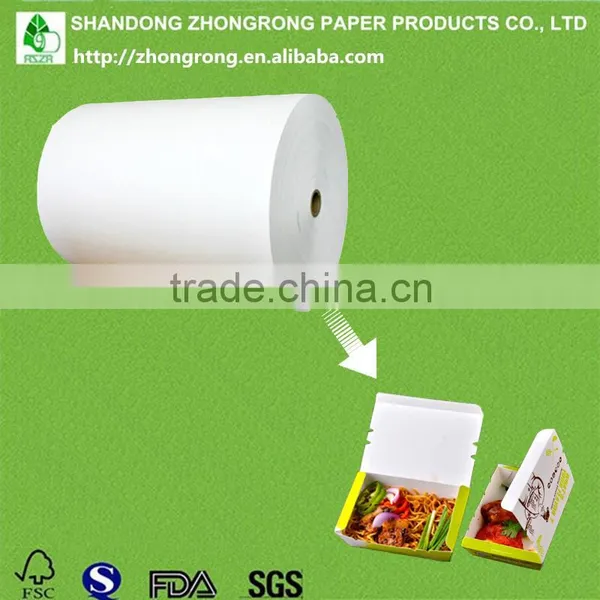 220gsm Food Grade SBS White Paper Board in Roll or Sheet