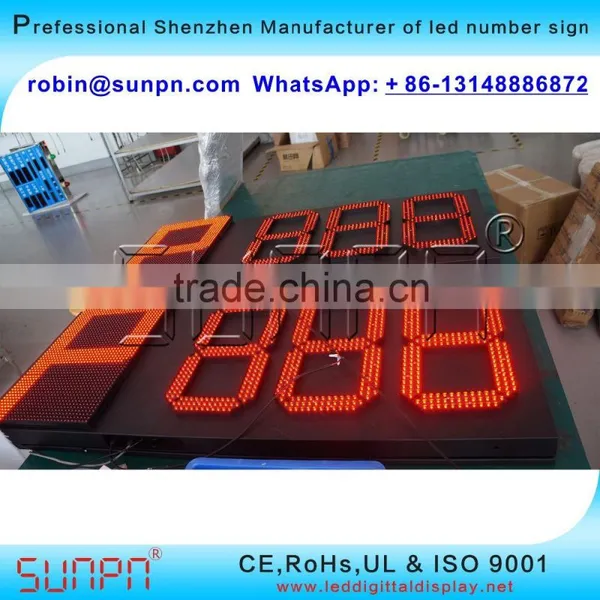 Italy Led Digital Gas Price Display 8.8.8.8 (12inch ) R/W/Y/W/B Color photo-4