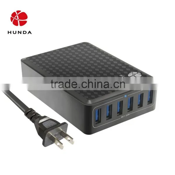 HUNDA 6 Port Desktop Charger USB Station 40W-60W 6-port USB Hub for Iphone 6/6 Plus photo-4