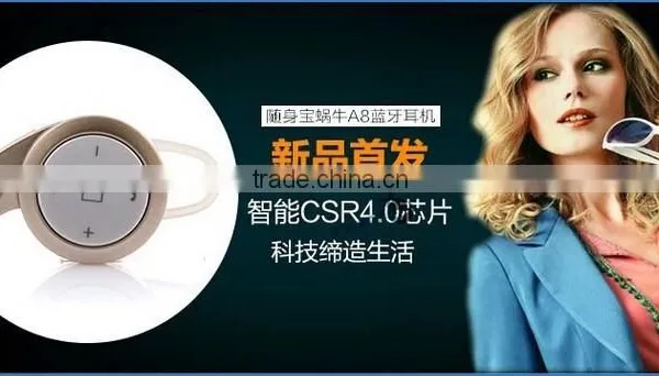 A8 Snail Earphone Mini Stereo Earphone Wireless Hidden Invisible Bluetooth Earphone in photo-6
