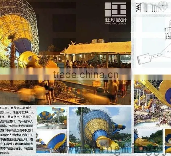 Hot Sale Big Tornado Fiberglass Water Slide Water Park Equipment for Sale-Wangming International photo-3