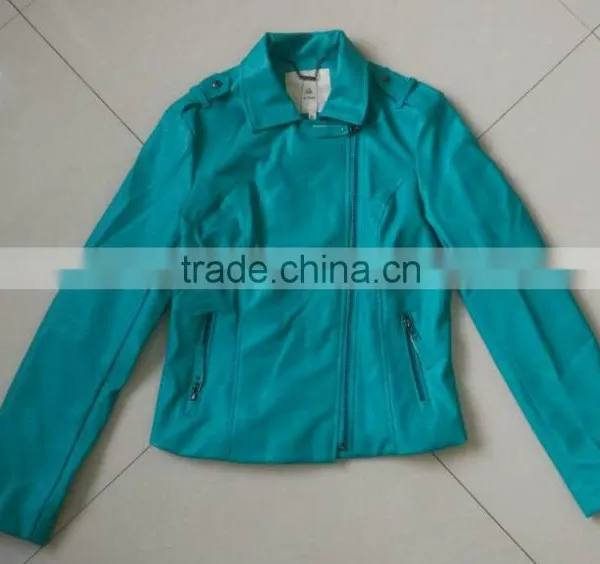 Lady's Colored pu Jacket