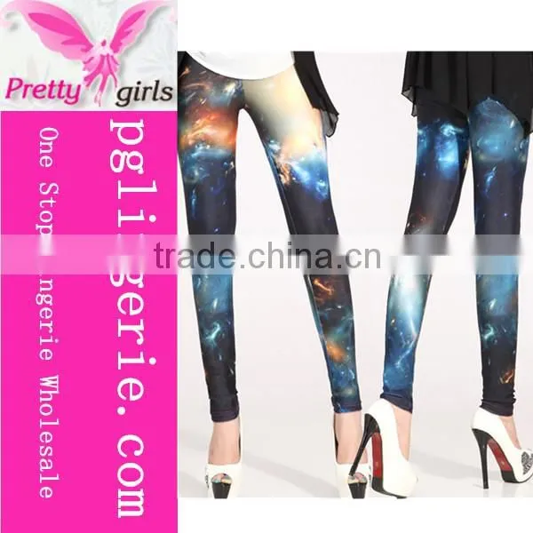 Sexy Spandex Galaxy Leggings,Yoga Gym Pop Pants,Galaxy Print Stretch Pants photo-6