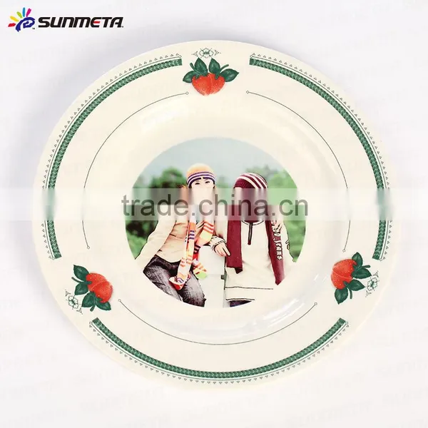 8'' Plate With Flower Trim Sublimation Blank Ceramic Plate -made in China photo-3