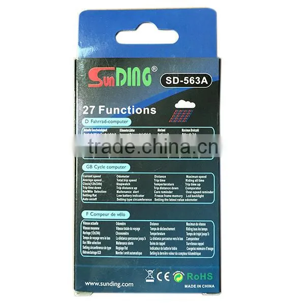SD-563A Sunding Bike Speedometer Exercise Bike Computer Bicycle Accessories photo-5