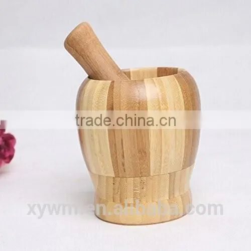 Home Basics Mortar and Pestle Bamboo photo-2