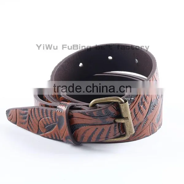 Fashion Casual Design Brand Model Embossed Belt for Unisex With Pin Buckle photo-2