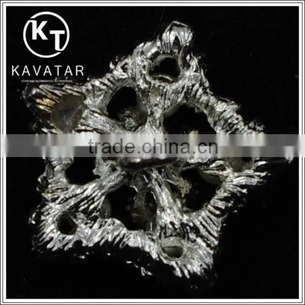 Good Quality NK010 Metal Rhinestone Button With Pearl for Clothes photo-3