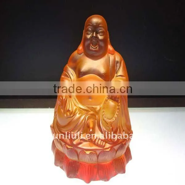 WF017 Crystal Buddha Statues--happy Buddha Statue