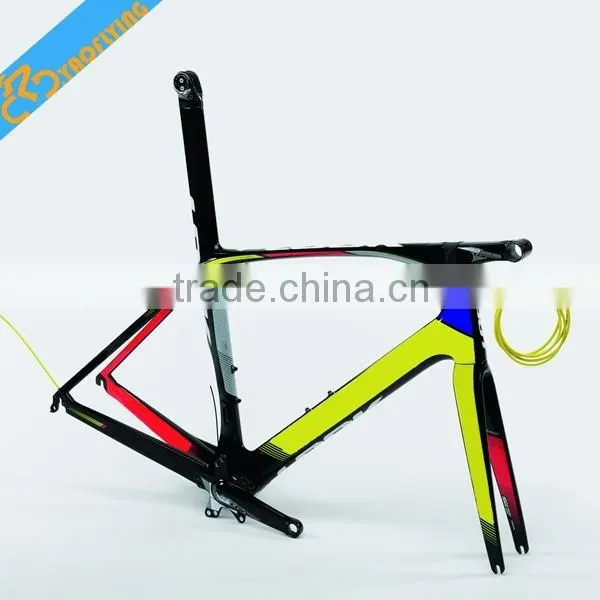 Free Shipping 2015 Newest Multi-color Carbon Fiber Road Bike Frame Chinese Bicycle Frame Road Carbon Frame Size XS/S/M/L/XL photo-5