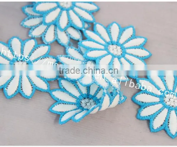 New Arrival 5cm Width Polyester Embroidery Lace Flower for Dress photo-5