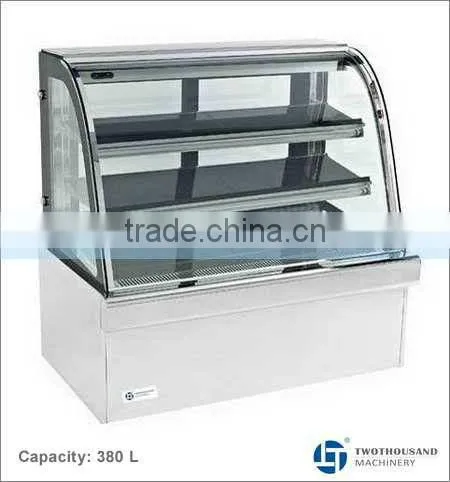 2-8 'C 380L 3 Shelves CE Certified for Large Luxury Glass Cake Display Cabinet photo-3