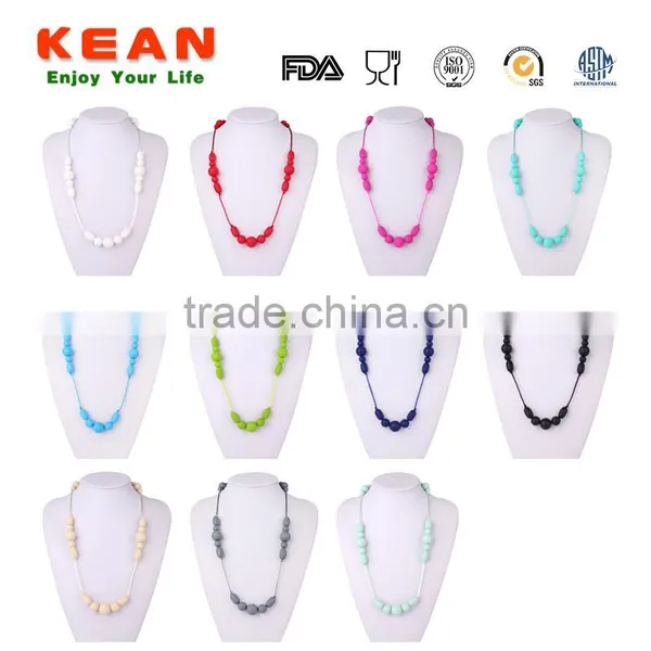 High Quality Silicone Chewable Beads Jewelry Baby Teething Necklace photo-4