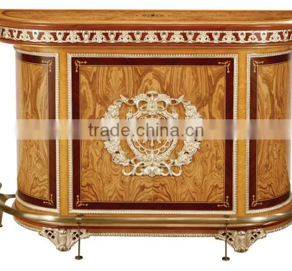 Vitoria Style Bar Furniture, Exquisite Carved Wooden Bar Counter Table, Luxury Gilding Wooden Bar/Bar Stool/Wine Cabinet photo-2