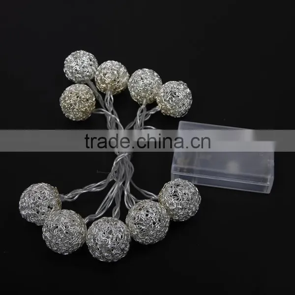 Christmas Led Light Battery Operated Led String Lights Aluminium Ball photo-2