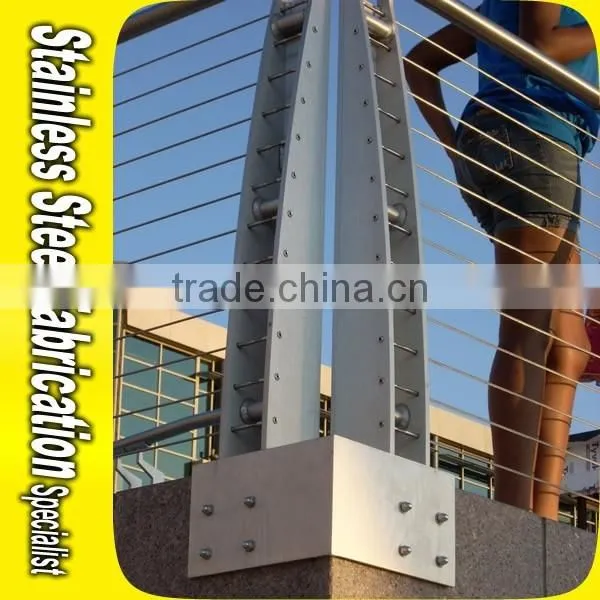 Fabrication Project Stainless Steel Balcony Wire Mesh Deck Railing photo-4