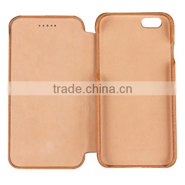 2017 High Quality New Design Real Leather Phone Leather Case, Leather External Have Card Slot Wallet For IPhone6 photo-3