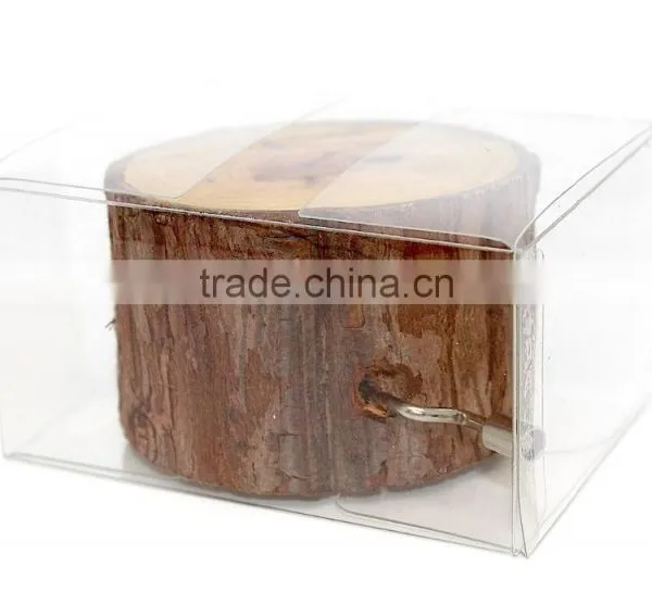 Wooden Music Box, Natural Wood Stump Music Box, Eco-friendly Music Box for Kid Gift photo-2