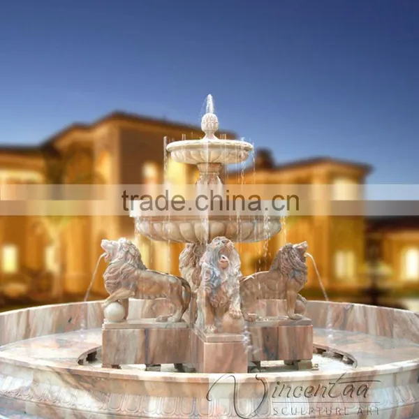 Contemporary Outdoor Sculpture Stone Carving Marble Outdoor Water Fountain photo-4