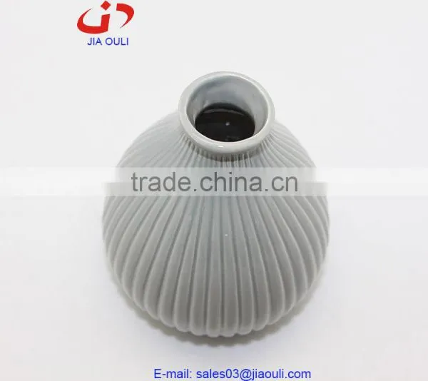 2016 Hot Sale Home Decoration Small Grey Ceramic Flower Vase photo-2