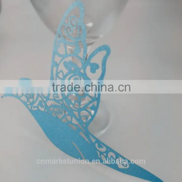 Paper Wine Glass Card Laser Cut Wedding Invitation Card photo-3