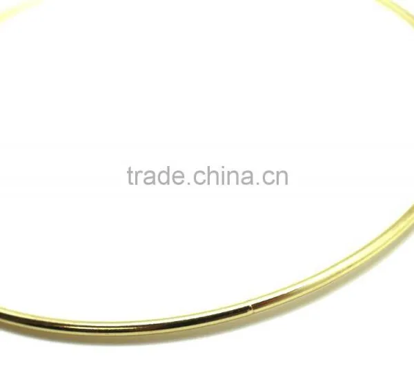 High Quality Bright Brass Color Metal O Ring for Handbag Round Ring, Butt Welded Steel Wire Rings ID 12" photo-2