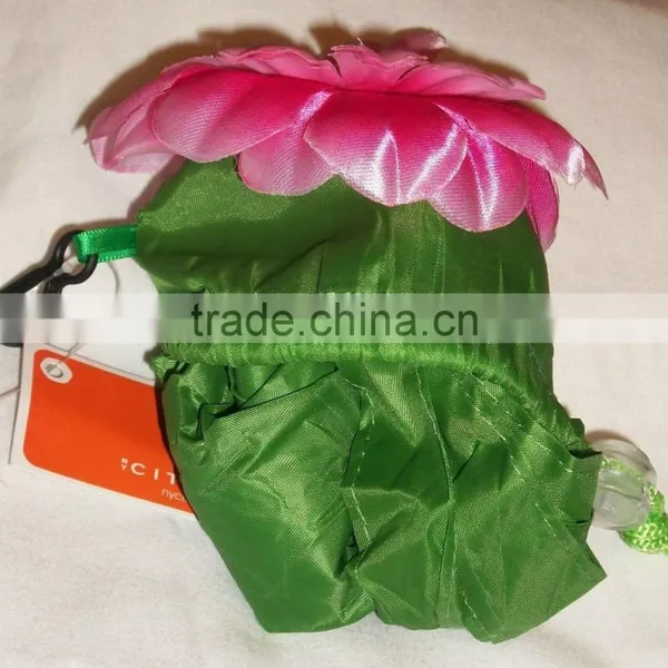 Pretty Orange Flower Shape Re-Usable ECO Foldable Shopping Bag photo-5
