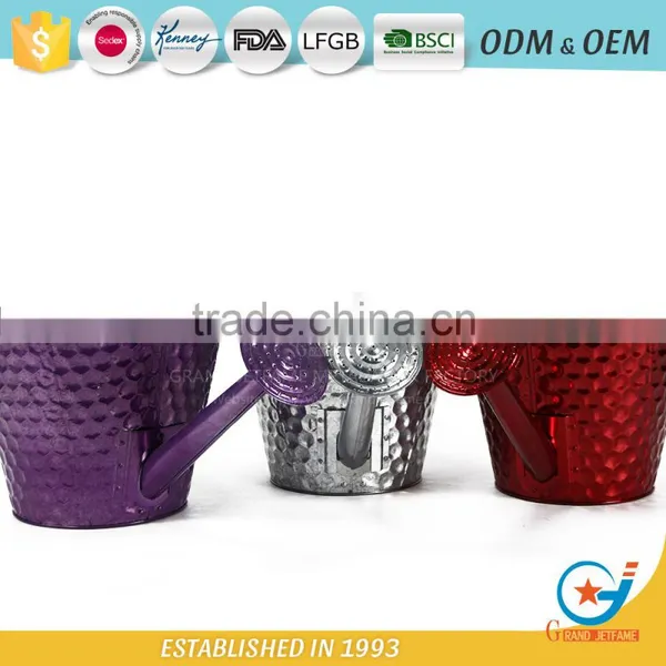 10 Inch Modern Outdoor Planters Galvanised Pots for Plants Zinc Plant Pot photo-6