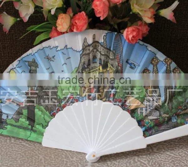 Promotional Plastic Hand Fan With Flower photo-5
