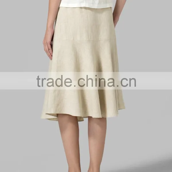 Blouse And Skirt Muslimah Linen Cotton Fabric Tank Top And Skirts Vintage Swing Wholesale Linen Suits photo-5