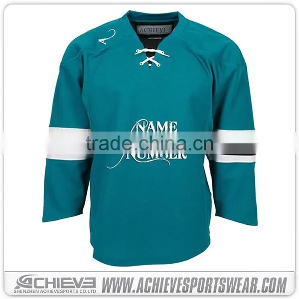 Wholesale Factory Custom Made High Quality Long Sleeves Low MOQ Blank Hockey Jersey photo-6