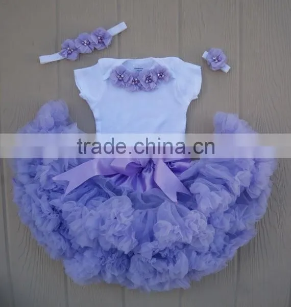 Baby Boutique Clothing Long Sleeve Shirt and Chiffon Pettiskirt Set Pettiskirts Tutu photo-6