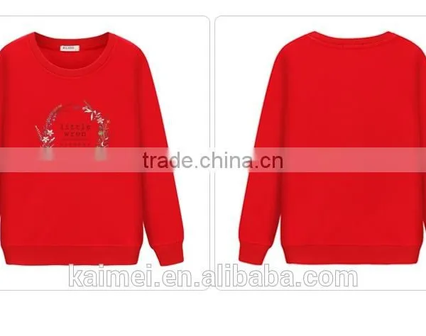 Latest Design High Quality Enjoy a Good Popularity Plain Women Sweatshirt CVC(60/40) photo-4
