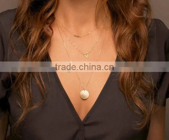 Yiwu Wholesale Factory Maket Multi Layer Necklacemulti Layer Pendant Necklace Jewellery photo-4