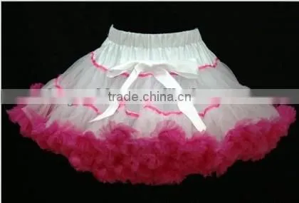 2014High Quality Fluffy Skirt Baby Girls Ruffle Tutu Pettiskirt Wholesale Baby Christmas Clothing Baby Girls Chiffon Pettiskirts photo-3