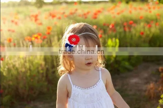 Chic Boutique Baby Sequin Bow Headbands Handmade For Toddler July 4th Hair Accessories photo-2