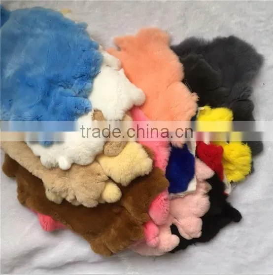 Wholesale Single Cream Color Ecru Beaver Rabbit Skin in Winter