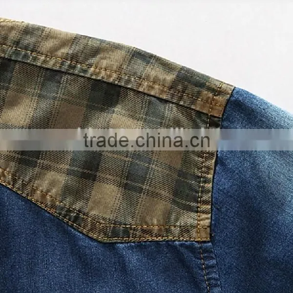 Denim Fabric Garment Man Shirt Casual Shirt photo-3