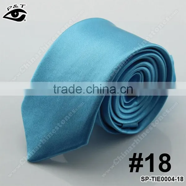22 Colors NECK TIE SILK TIE SKINNY SOLID NECK TIE photo-5