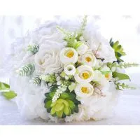 Succulents Series Bride Holding Flowers photo-2